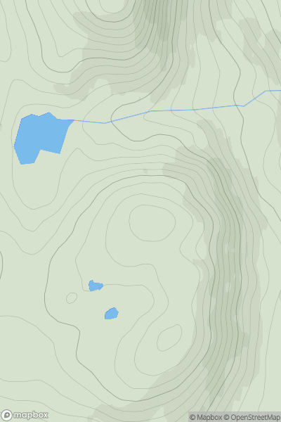 Thumbnail image for Meallan Buidhe [The Fannaichs] [NH280635] showing contour plot for surrounding peak